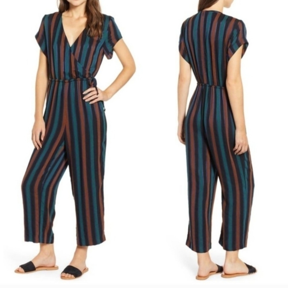 NWT Madewell Striped Short Sleeve Jumpsuit Size 0, Retail $138, casual, classic